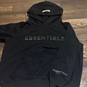 Essentials Midnight Black Pullover Hoodie